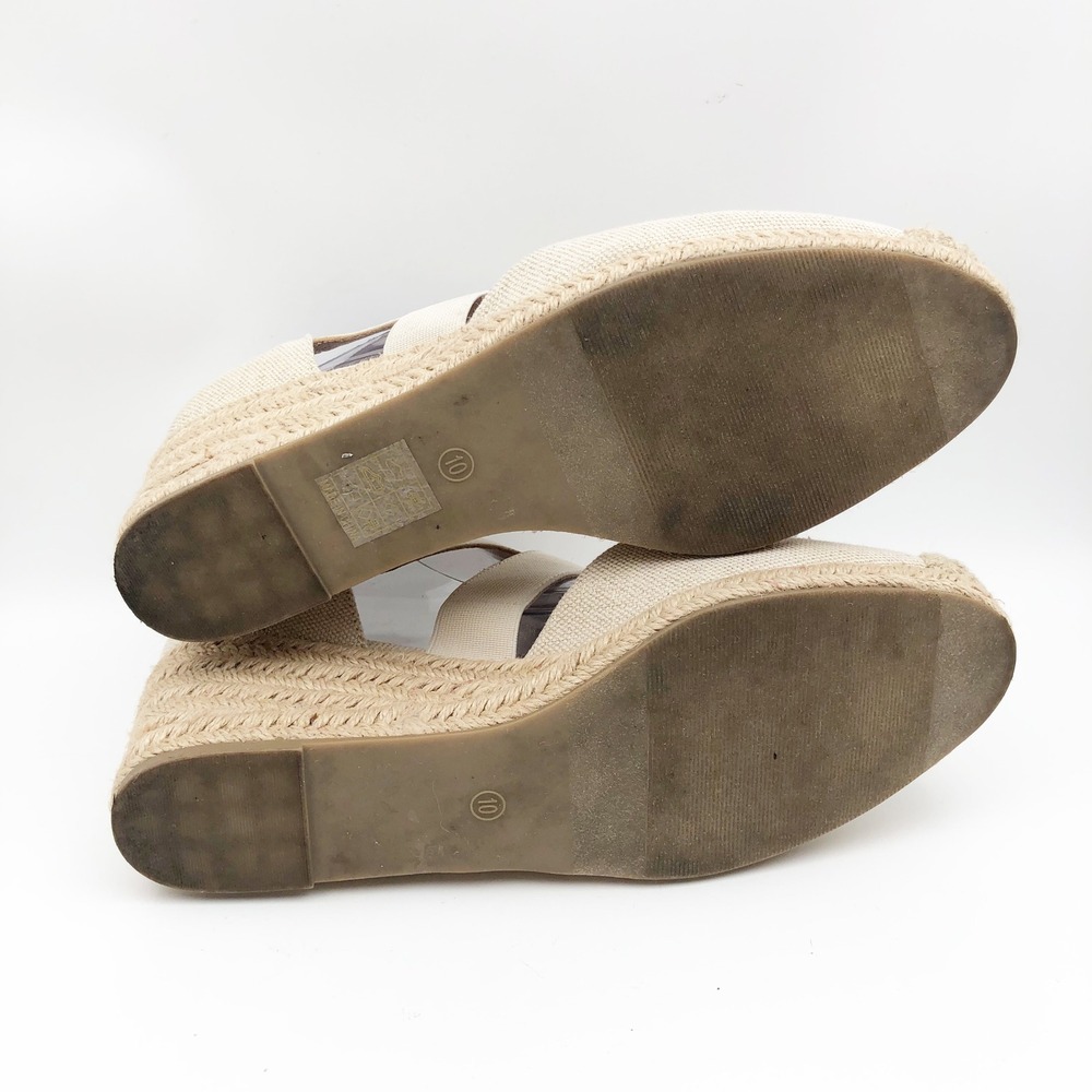Dream Pairs Shoes Womens 10 Closed Toe Criss Cross Espadrille Wedge Sandals Tan - Picture 10 of 10